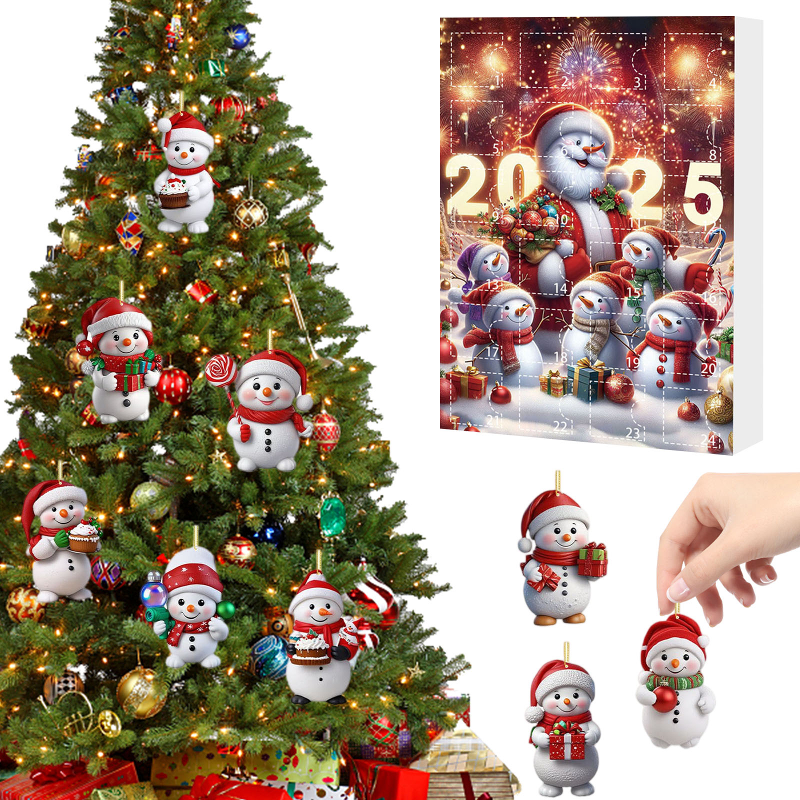 Advent Calendar Gift - Christmas Advent Calendar with Santa Hats