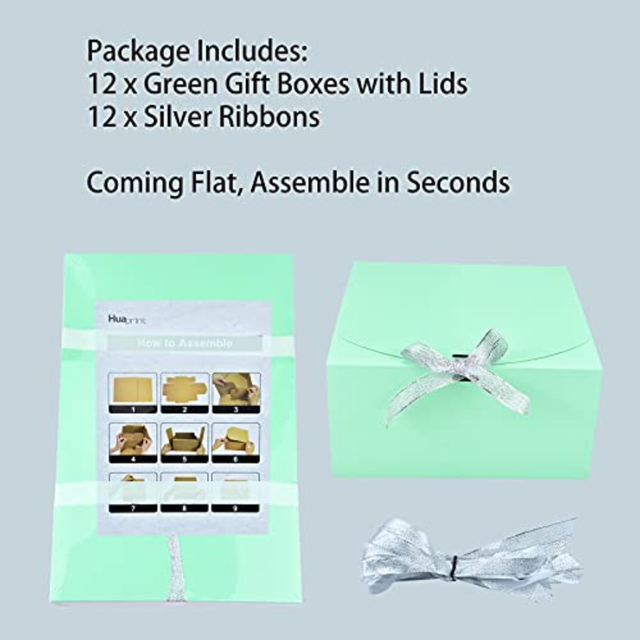 12 Sets Turquoise Green Gift B – обзор и цена Gift Box Wrap Set
