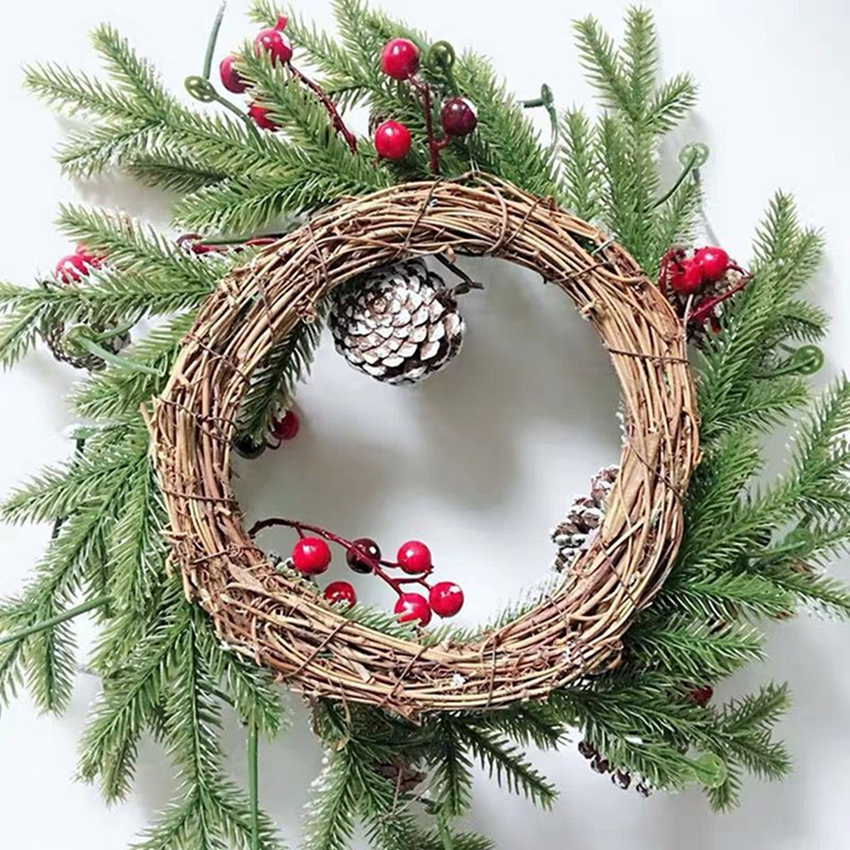 Artificial Rattan Frame Home R – обзор и цена Christmas Wreath Fake