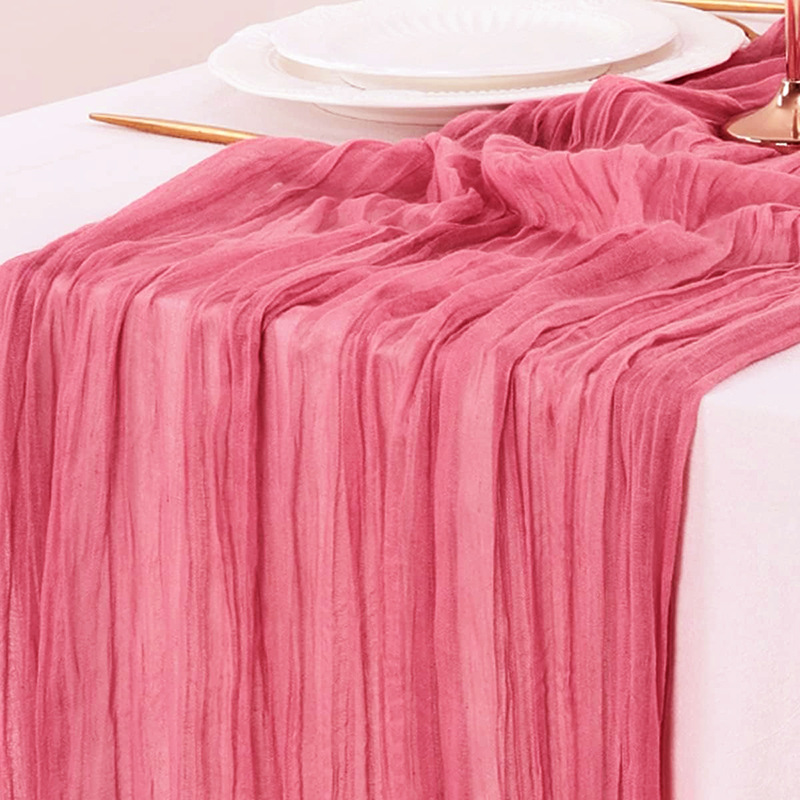 Red Table Runner Gauze Wedding – обзор и цена Christmas Table Runner