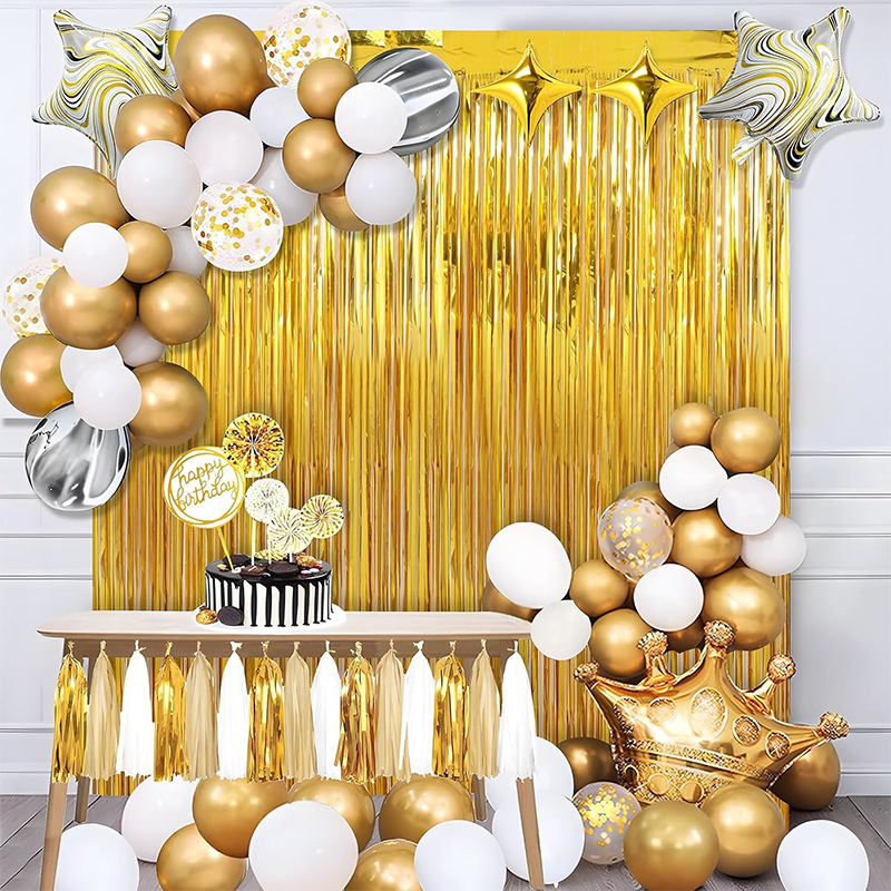 2M Glitter Gold Tinsel Fringe  – обзор и цена Tinsel Garland Decoration