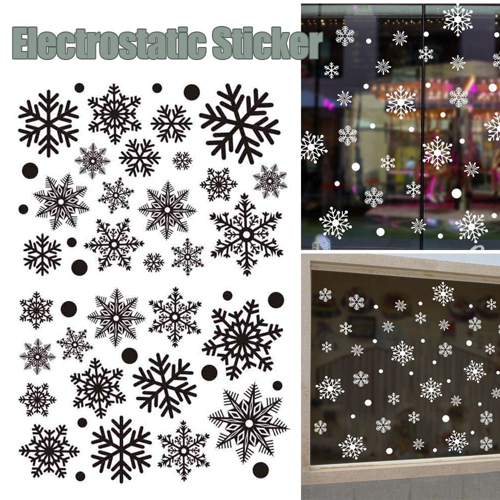 30pcs PVC Christmas Snowflakes – обзор и цена Snowflake Window Decal