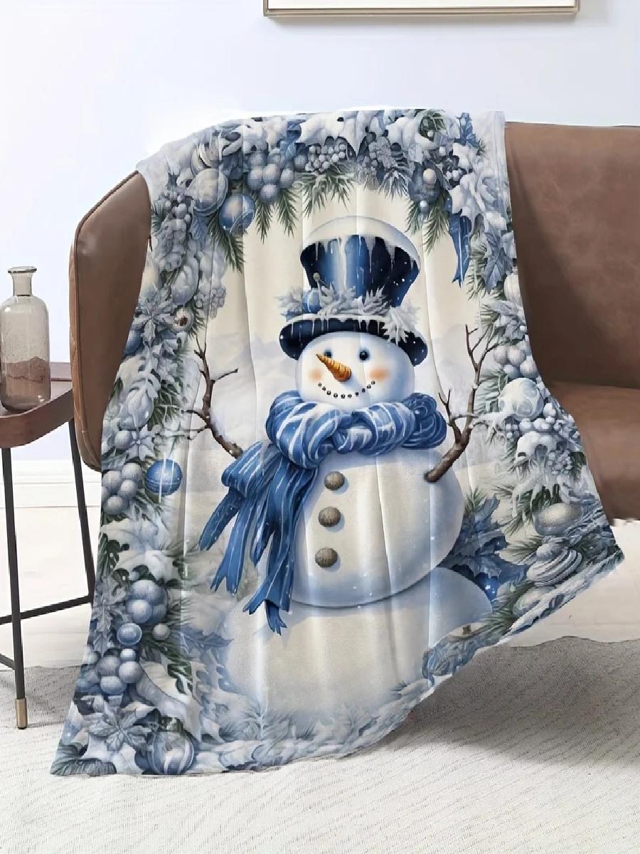 Modern Christmas Snowman Flann – обзор и цена Christmas Throw Blanket