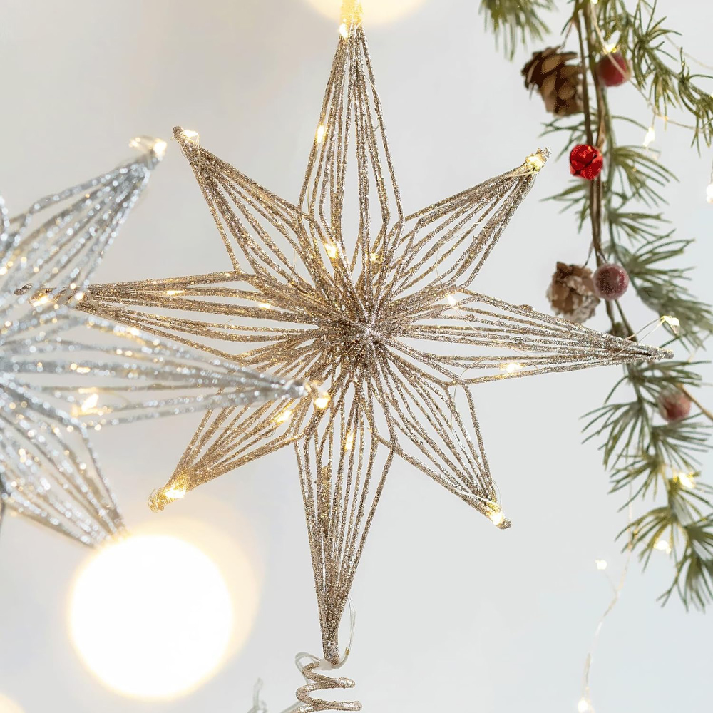 30cm Led Star Christmas Tree T – обзор и цена Star Tree Topper