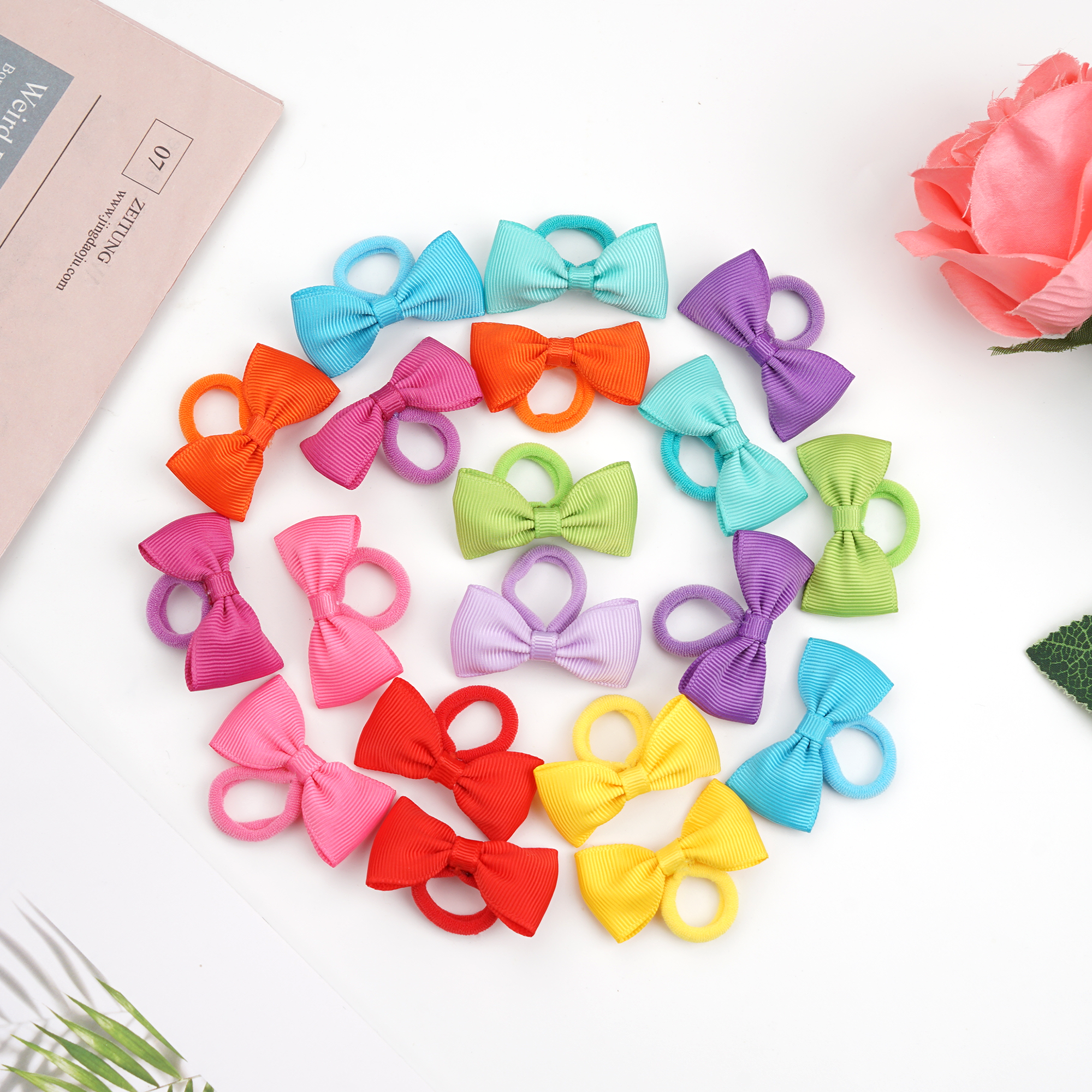 40/60/80 Baby Girls Hair Ties  – обзор и цена Ribbon Bow Gift