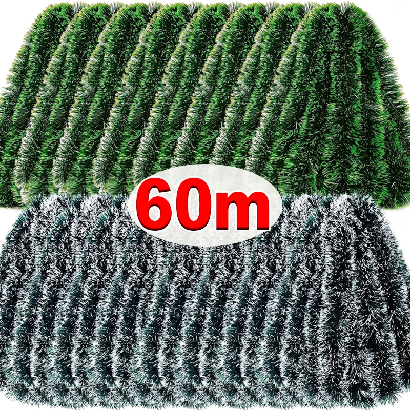 60/4m Christmas Tinsel Ribbons – обзор и цена Tinsel Garland Decoration
