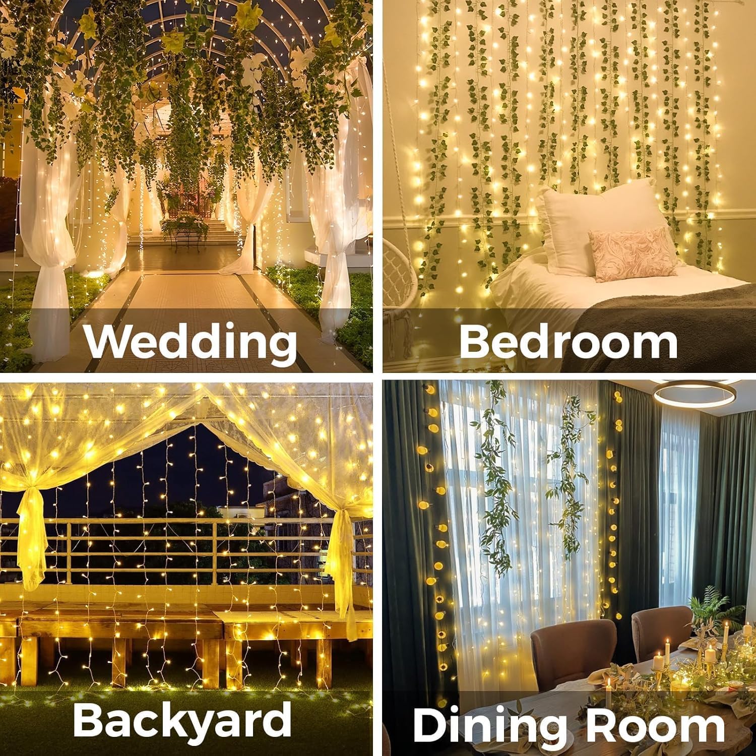 Curtain Lights For Bedroom 200 – обзор и цена Led Fairy String Lights
