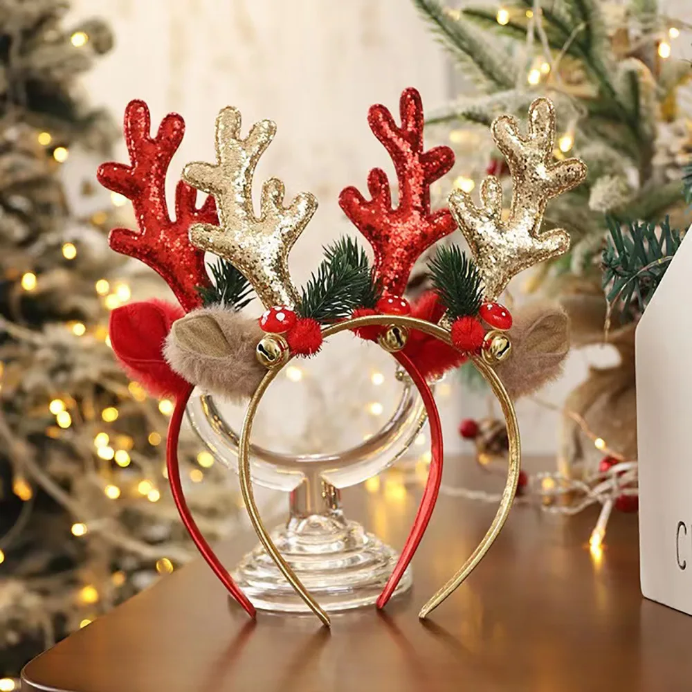 ！Christmas Glitter Deer Antler – обзор и цена Reindeer Antlers Headband