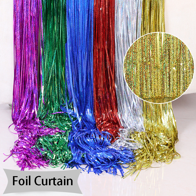 2M Glitter Pink Metallic Foil  – обзор и цена Tinsel Garland Decoration