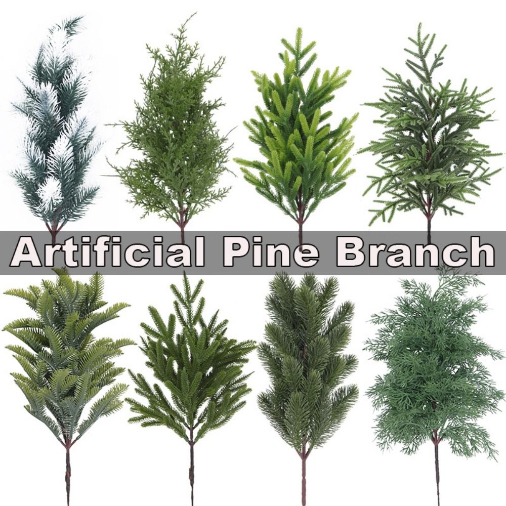 Green Artificial Pine Branch C – обзор и цена Christmas Wreath Fake
