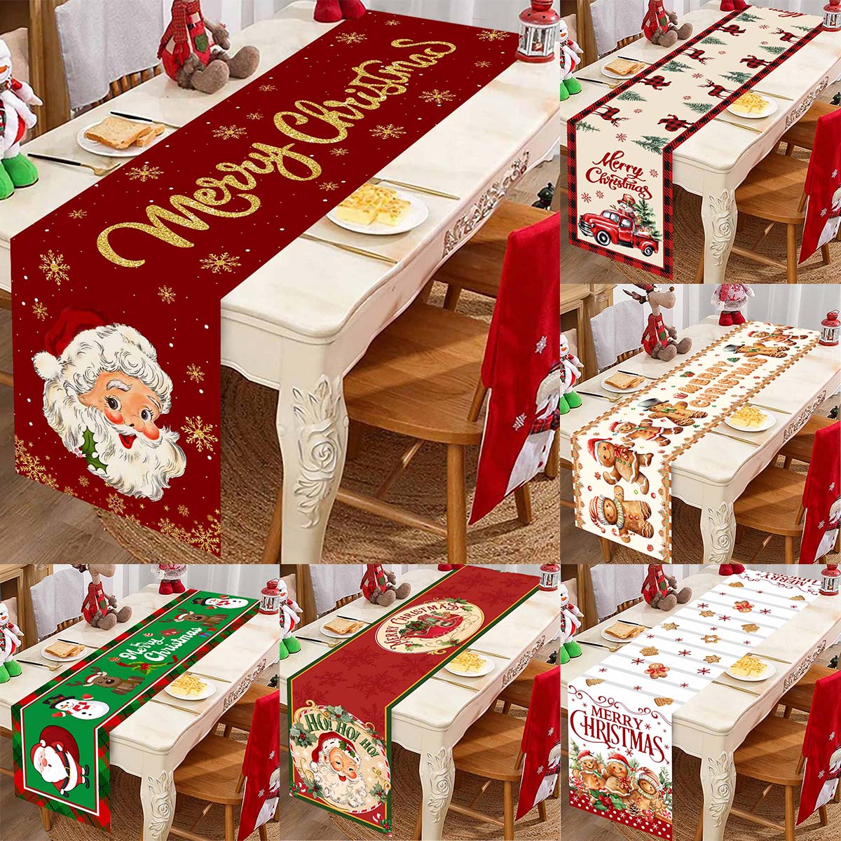 Christmas Santa Clause Polyest – обзор и цена Christmas Table Runner