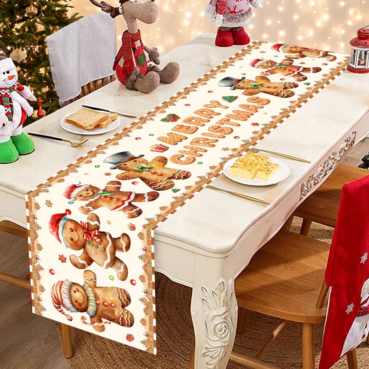 Christmas Santa Clause Polyest – обзор и цена Christmas Table Runner
