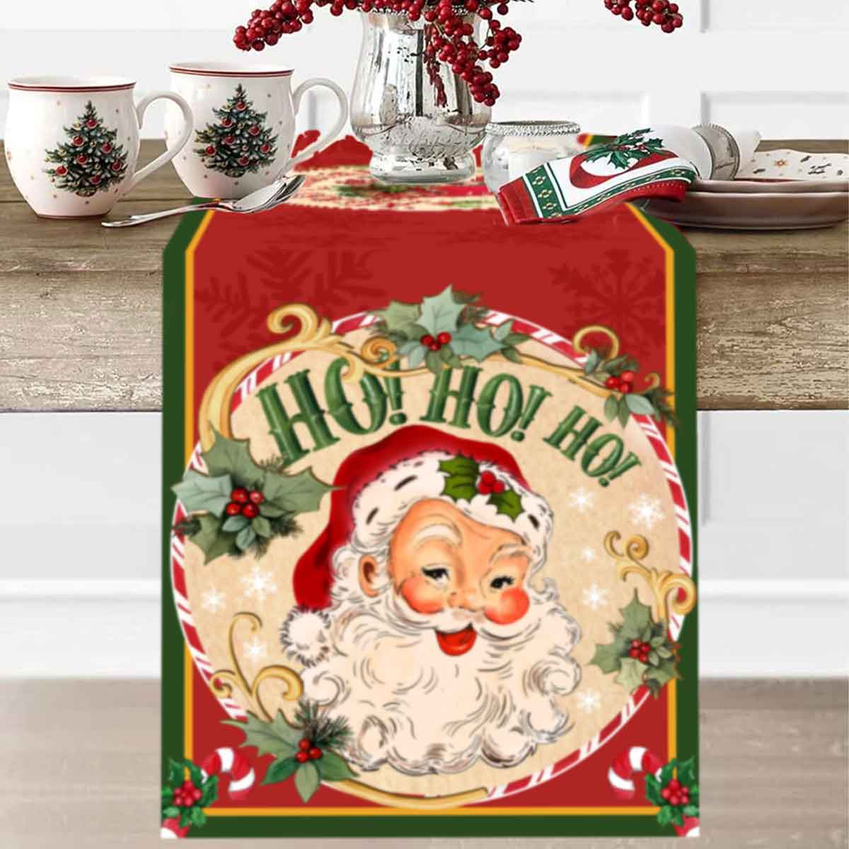 Christmas Santa Clause Polyest – обзор и цена Christmas Table Runner