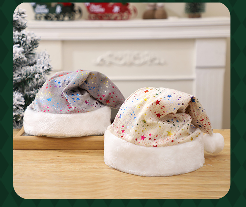 Red Plush Hot Stamping Stars C – обзор и цена Santa Hat Plush