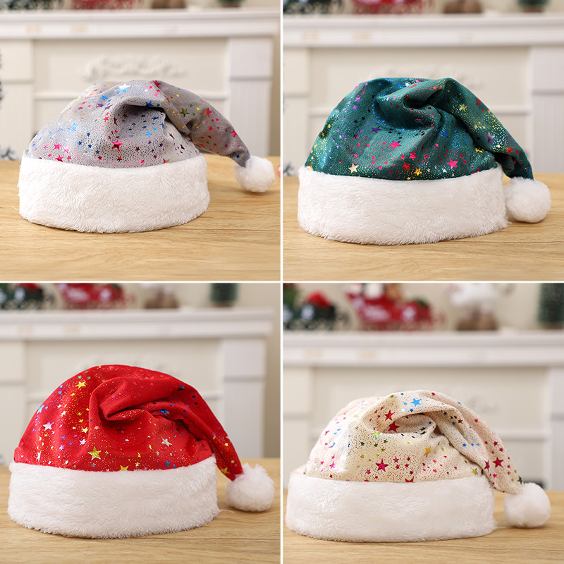 Red Plush Hot Stamping Stars C – обзор и цена Santa Hat Plush