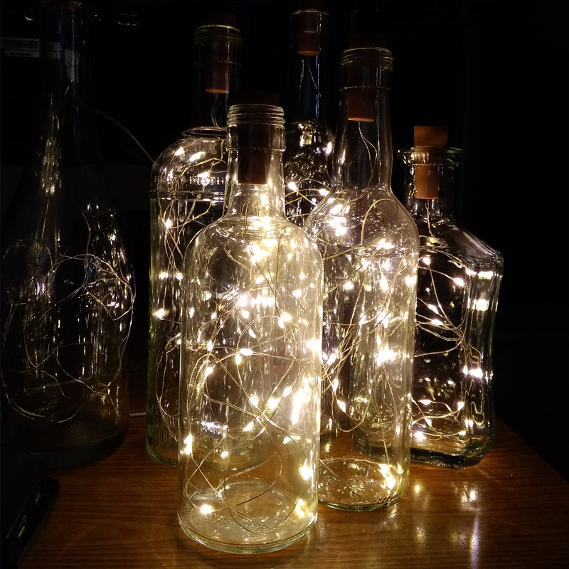 6pcs 20led Wine Bottle with Co – обзор и цена Led Fairy String Lights