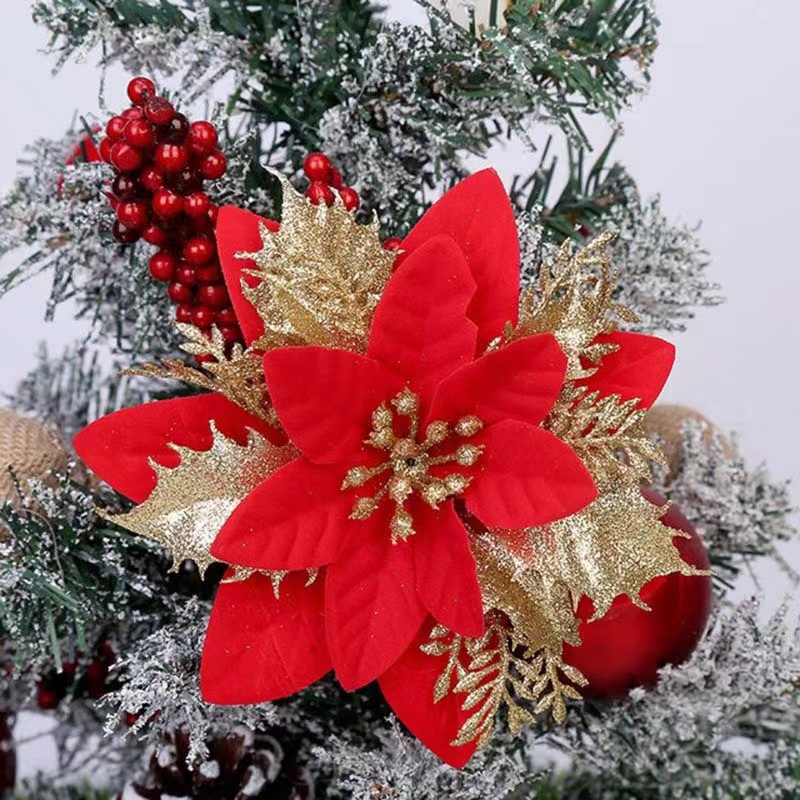 5PCS Christmas Flowers Christm – обзор и цена Christmas Tree Artificial