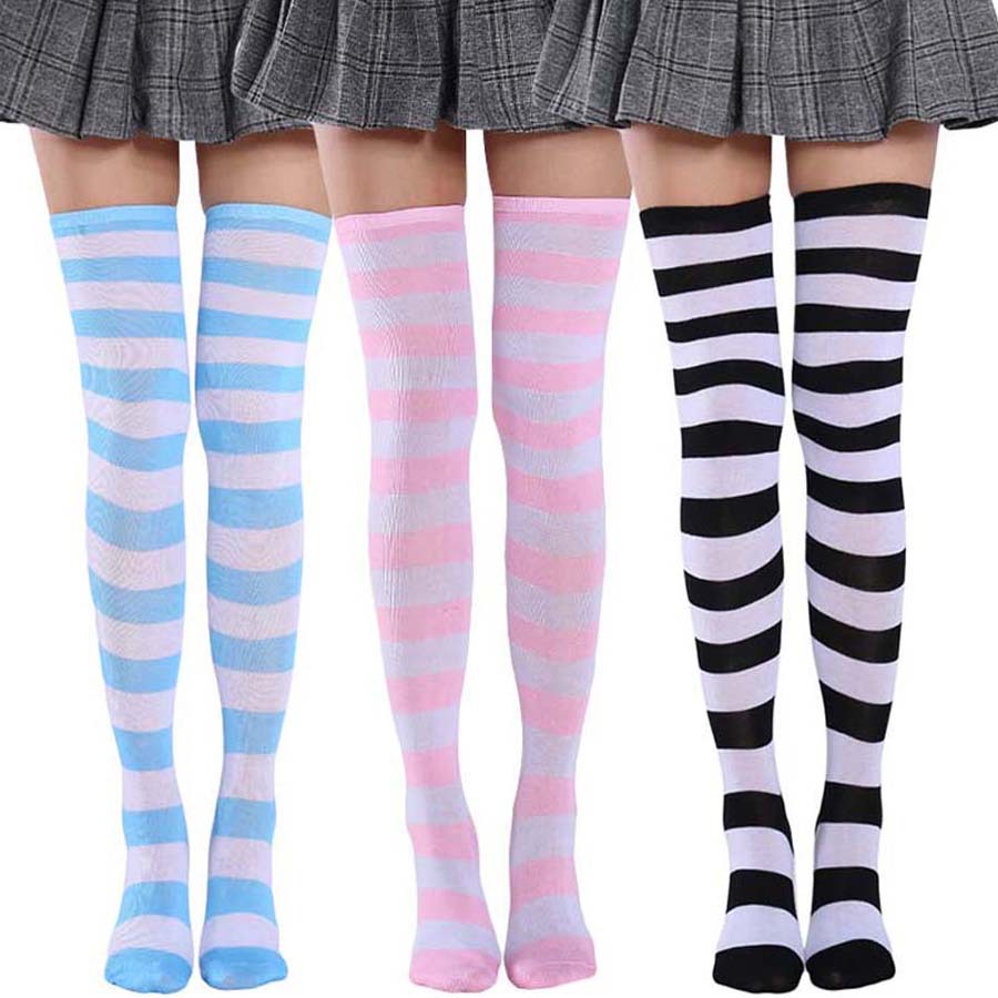 Cute Pink Blue Lolita Striped  – обзор и цена Christmas Stocking Hanging