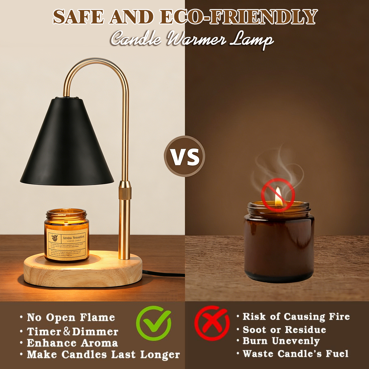 Black Candle Warmer Lamp with  – обзор и цена Holiday Candle Set