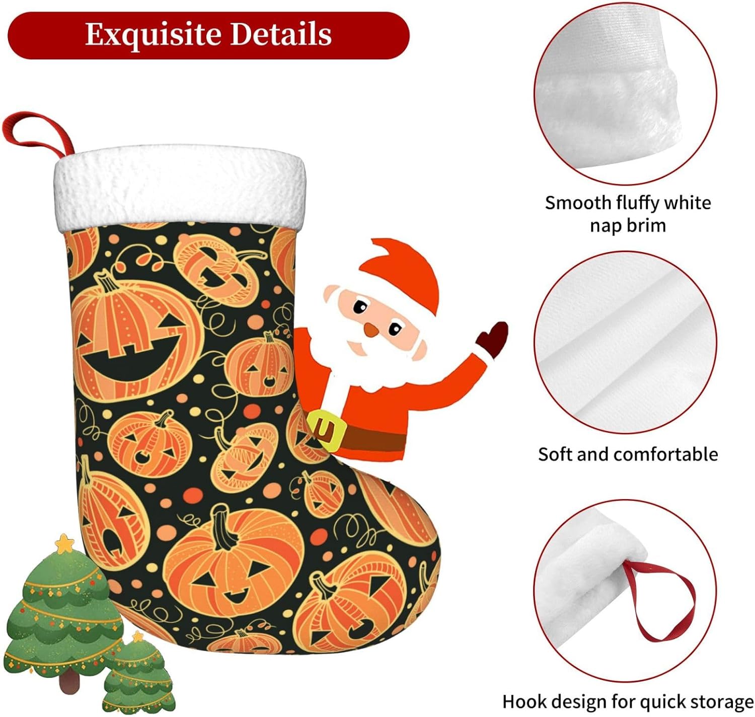 Halloween Pumpkin Christmas St – обзор и цена Christmas Stocking Hanging