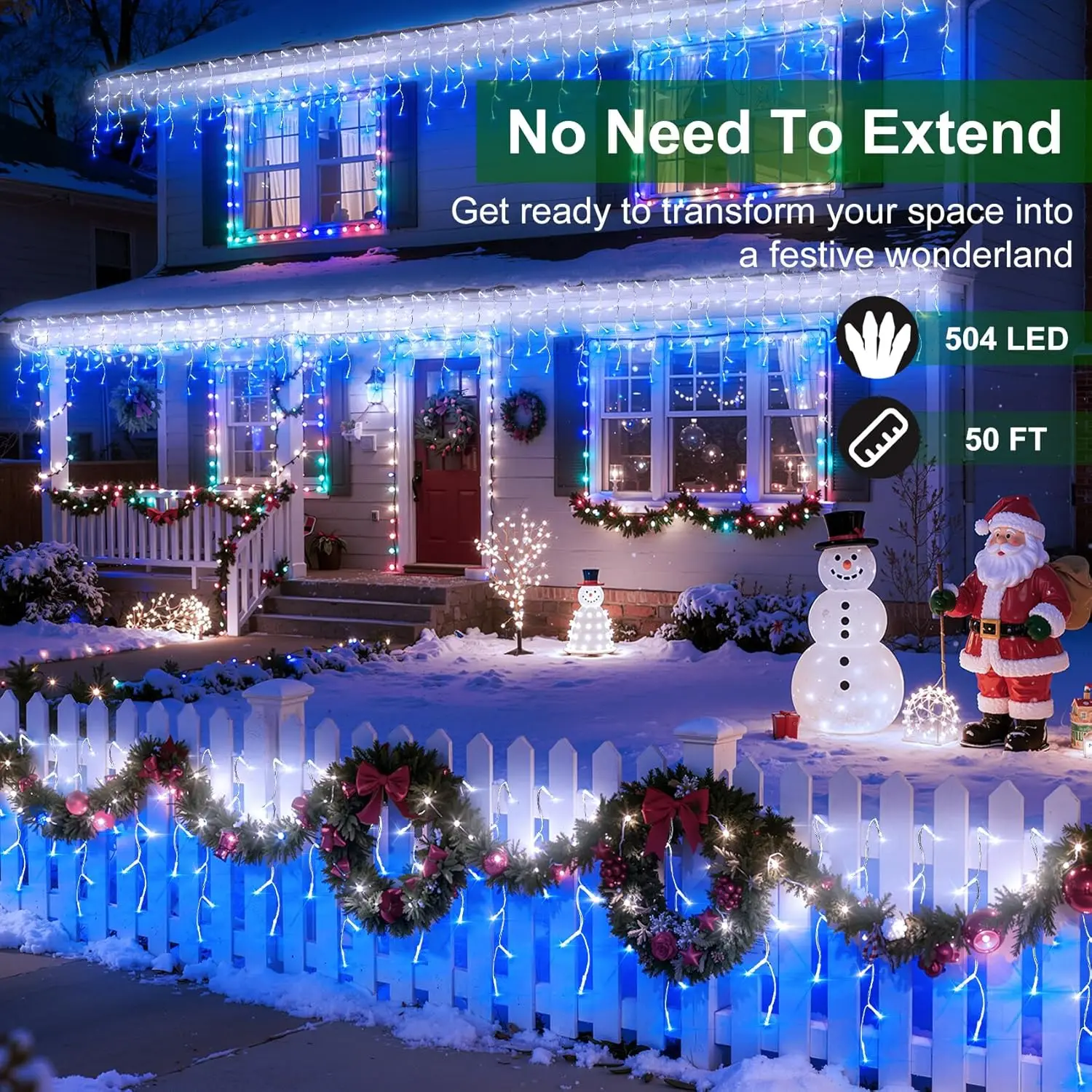 50ft 504 LED Icicle Lights, 12 – обзор и цена Led Fairy String Lights