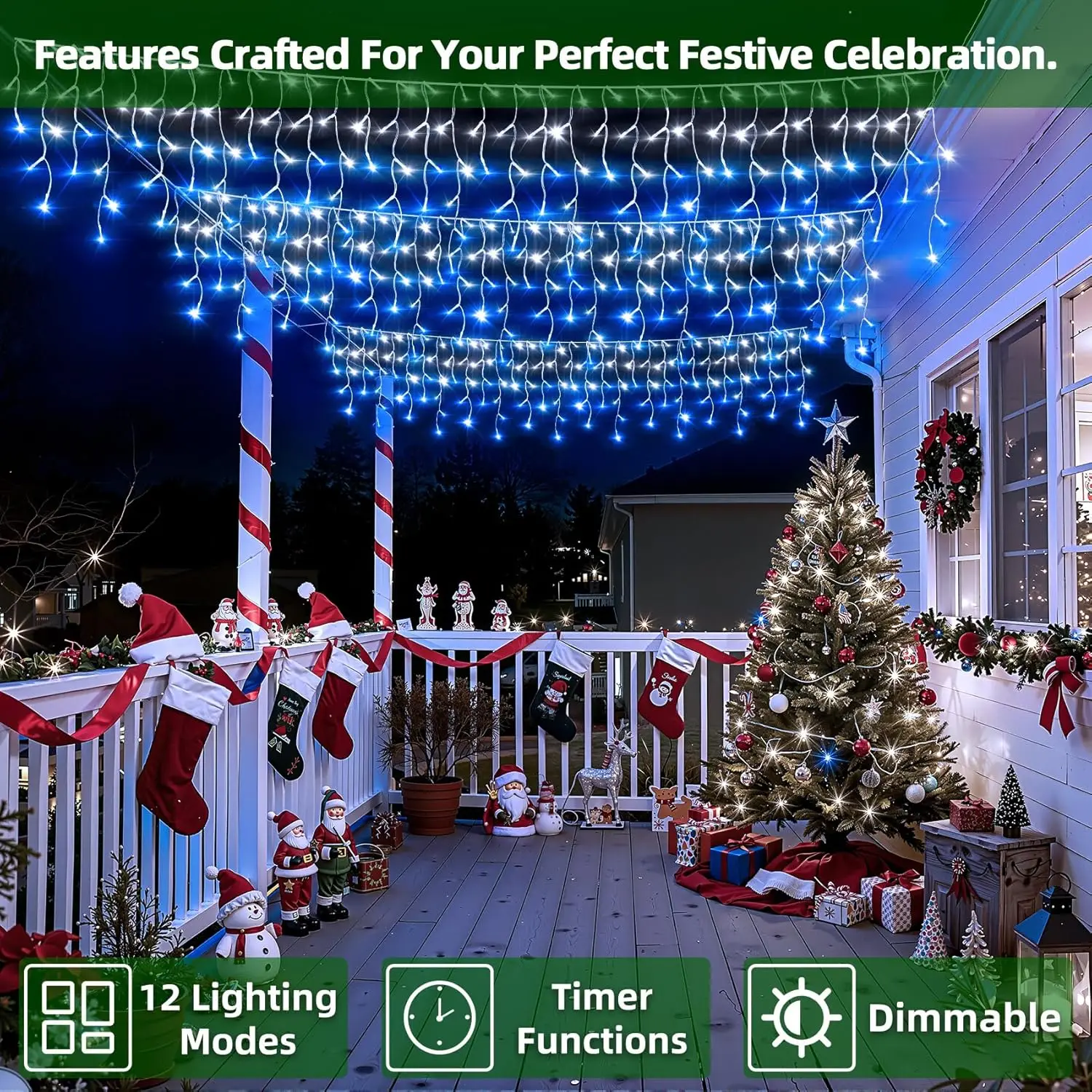 50ft 504 LED Icicle Lights, 12 – обзор и цена Led Fairy String Lights