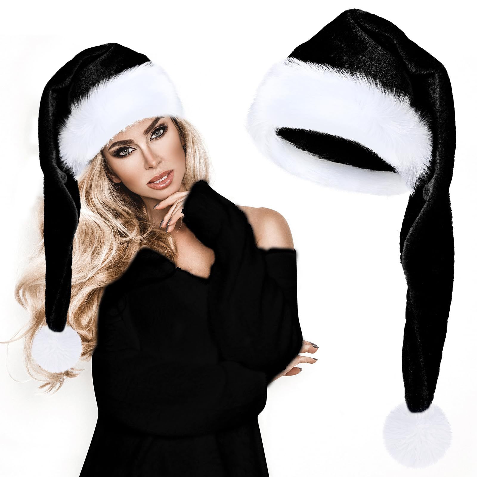 Long Plush Christmas Hat Red T – обзор и цена Santa Hat Plush