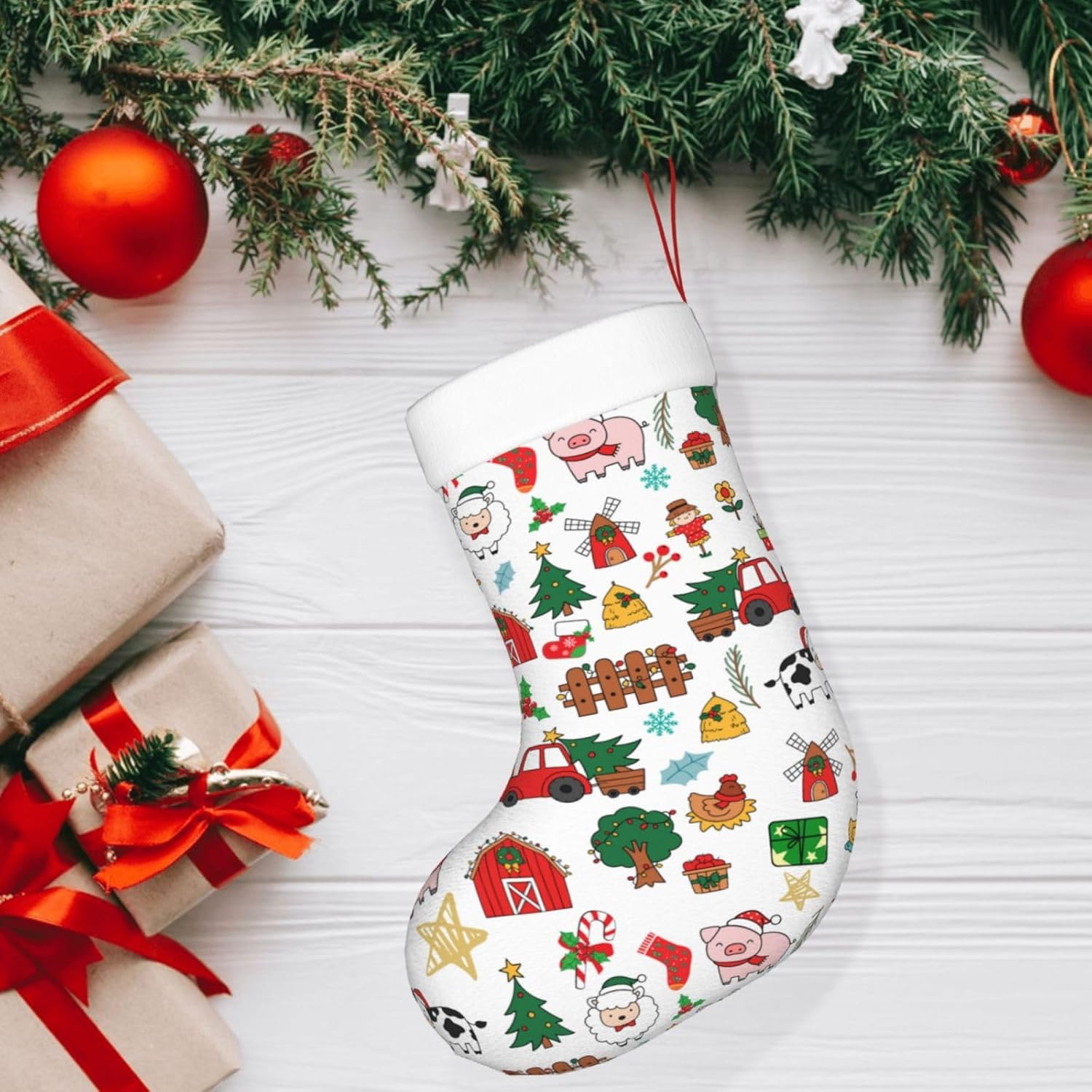 Farm Animals Christmas Stockin – обзор и цена Christmas Stocking Hanging