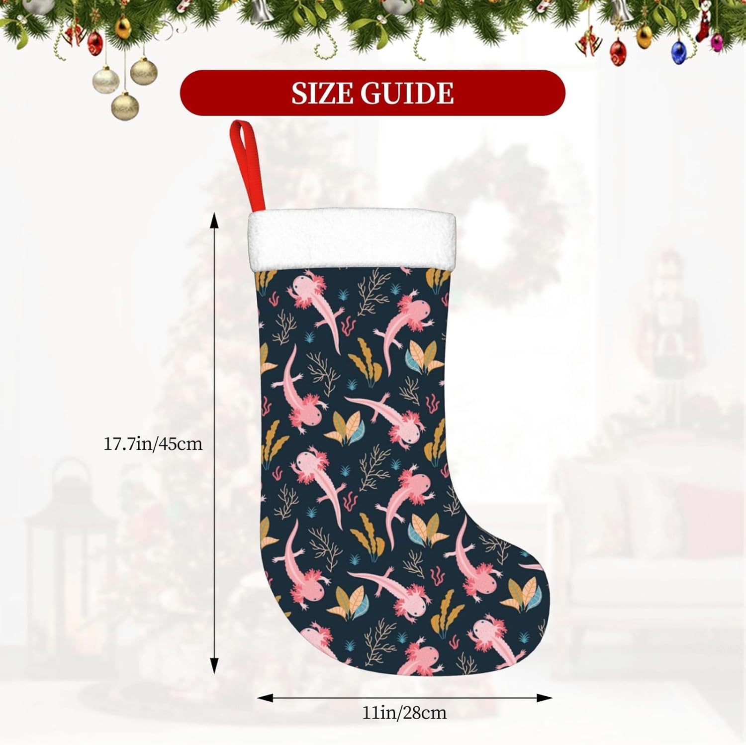 Cute Axolotl Christmas Stockin – обзор и цена Christmas Stocking Hanging