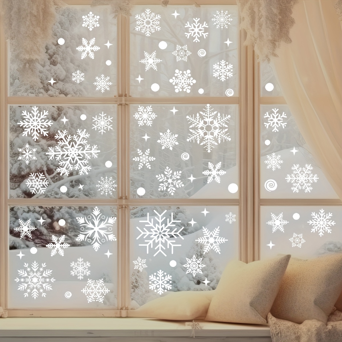 137Pcs Winter Snowflake Static – обзор и цена Snowflake Window Decal