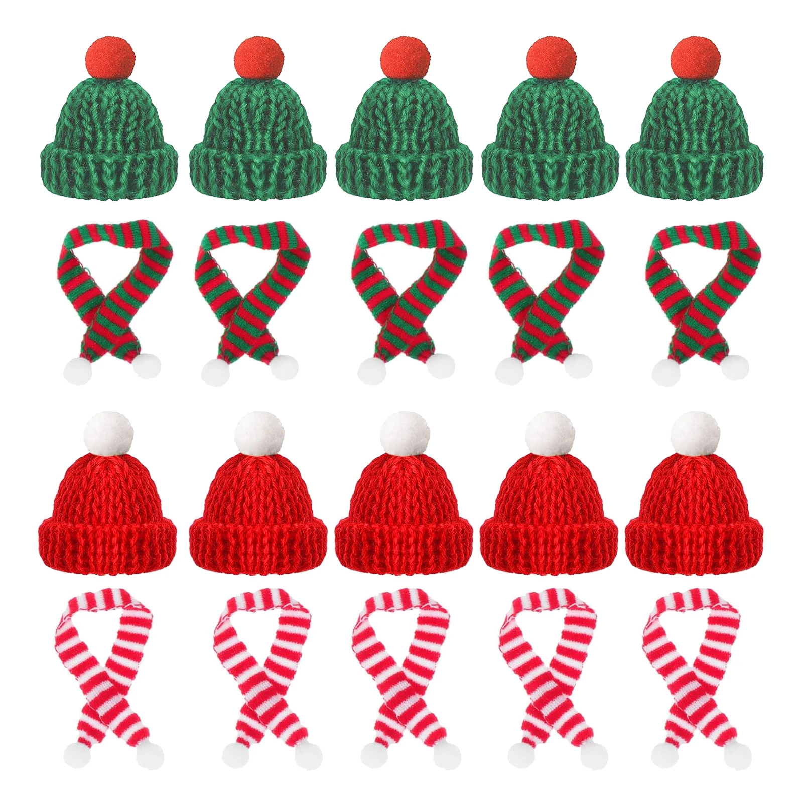 10/20pcs Mini Santa Hat & Scar – обзор и цена Santa Hat Plush