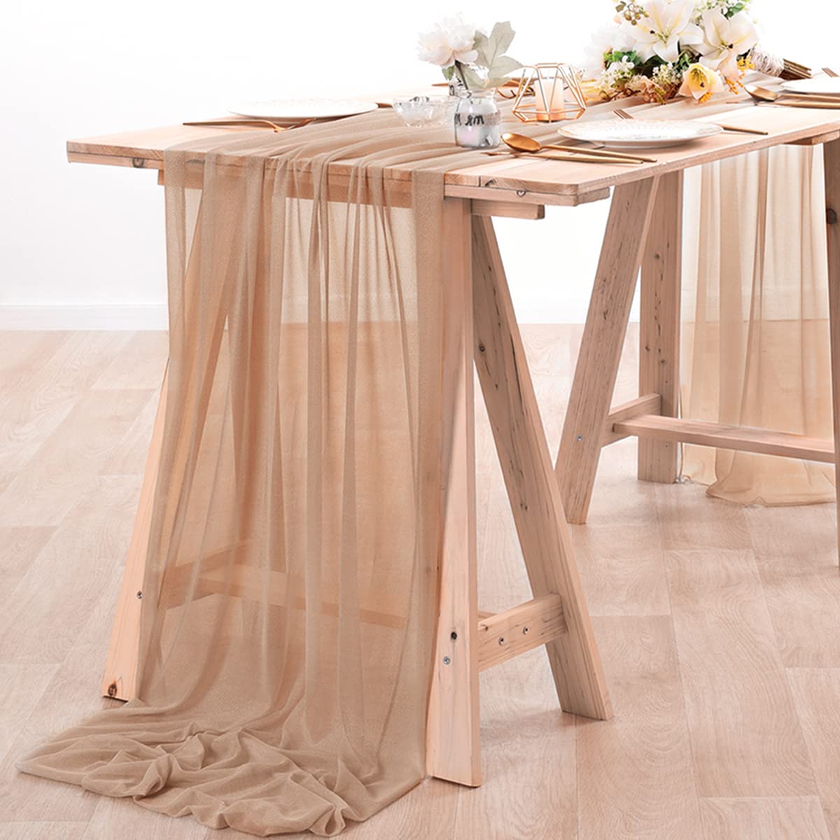Chiffon Table Runner Nude Shee – обзор и цена Christmas Table Runner