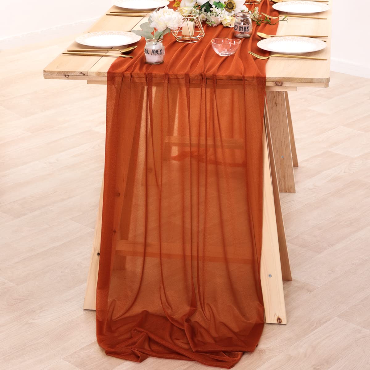 Chiffon Table Runner Nude Shee – обзор и цена Christmas Table Runner