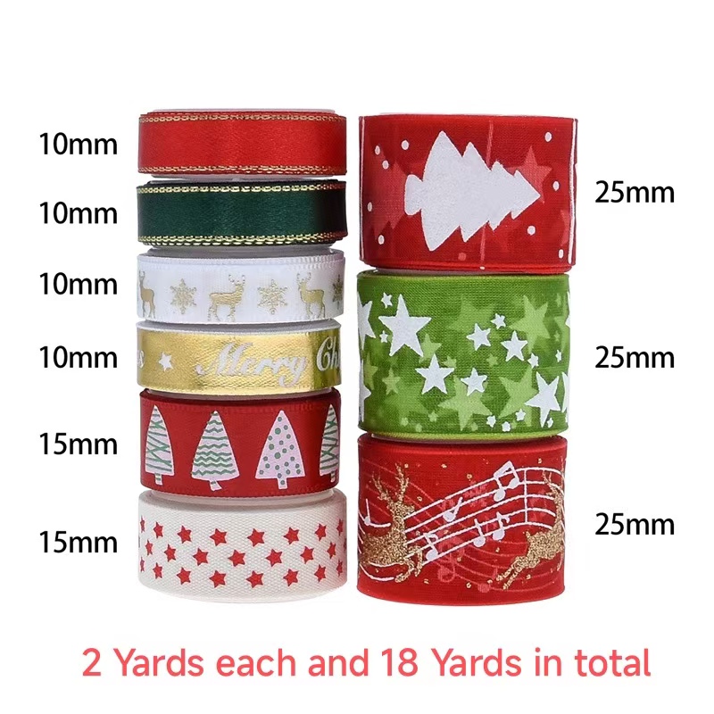 9pcs Christmas Ribbons Set Fes – обзор и цена Gift Box Wrap Set