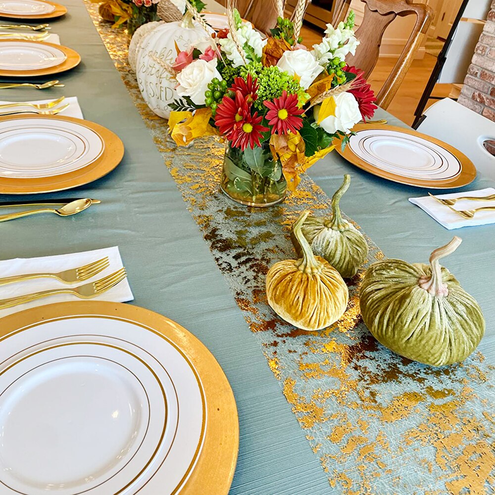 Sparkle Metallic Gold Thin Tab – обзор и цена Christmas Table Runner