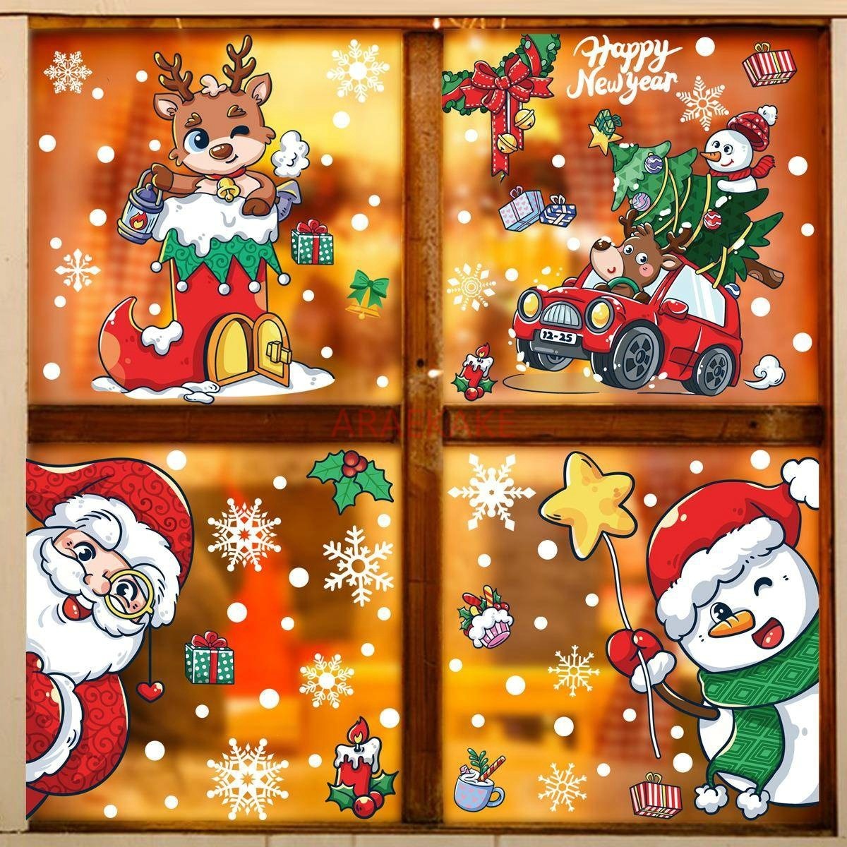 1set Snowman Static Window Sti – обзор и цена Snowflake Window Decal