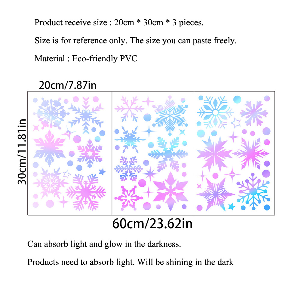 Colorful Luminous Snowflakes W – обзор и цена Snowflake Window Decal