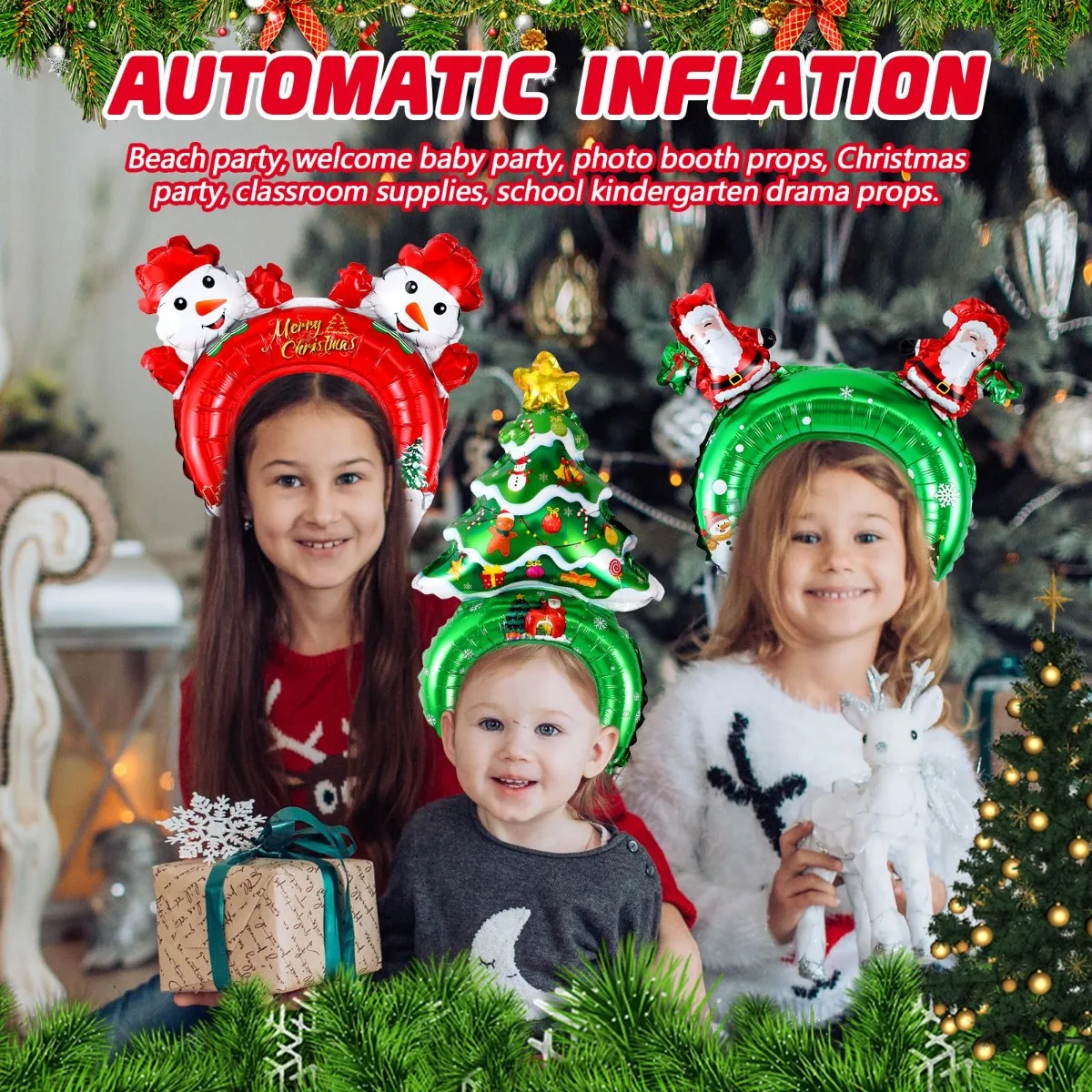 Christmas Inflatable Headbands – обзор и цена Reindeer Antlers Headband