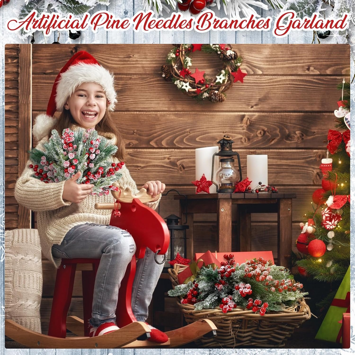 Artificial Snow White Pine Bra – обзор и цена Christmas Wreath Fake