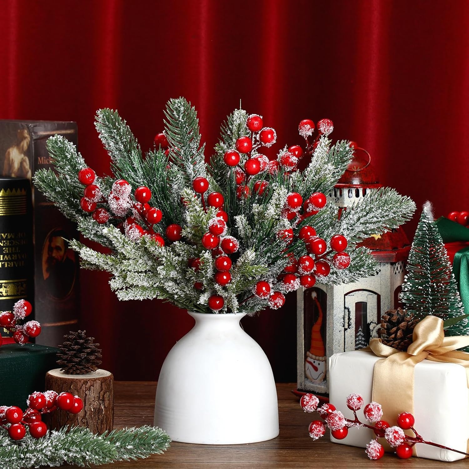 Artificial Snow White Pine Bra – обзор и цена Christmas Wreath Fake