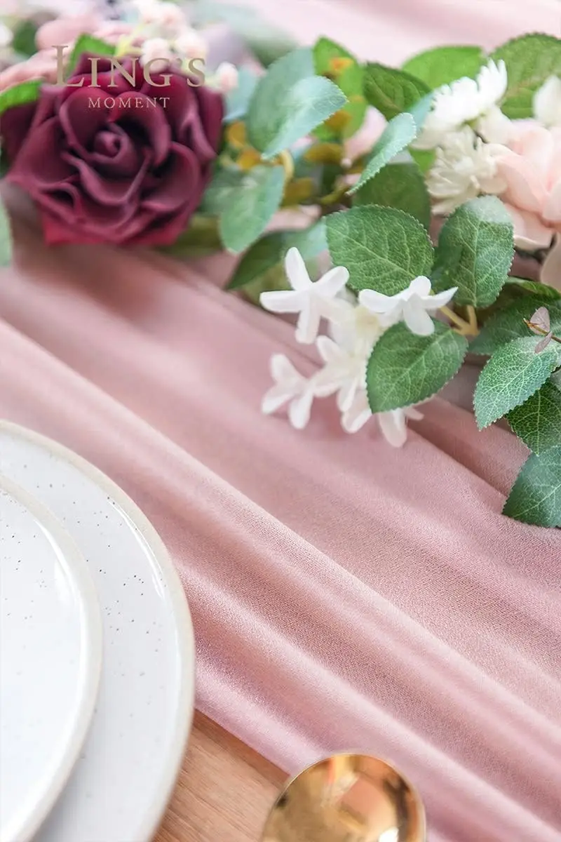 Chiffon White Table Runner Tab – обзор и цена Christmas Table Runner