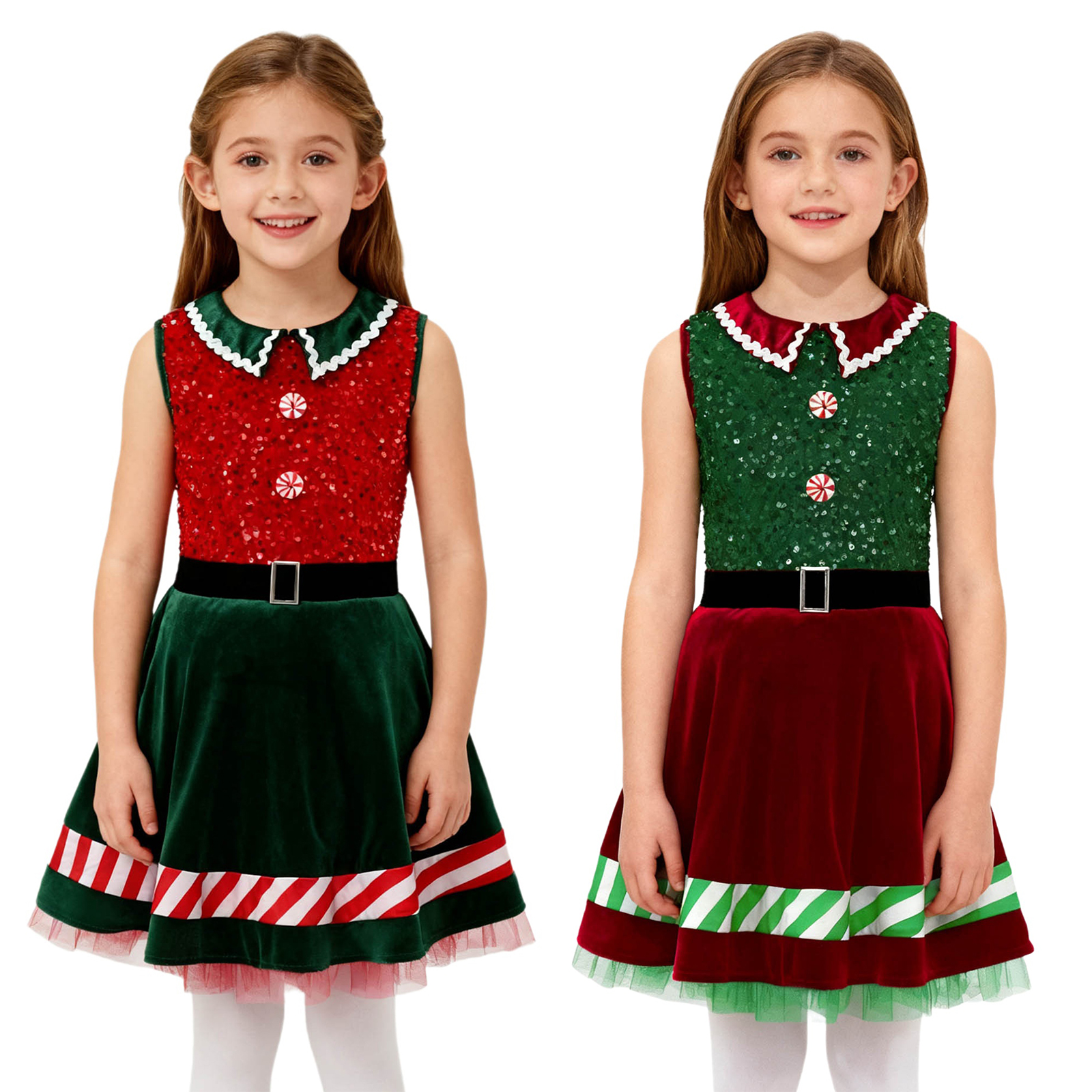 Kids Girls Christmas Party Dre – обзор и цена Elf Costume Christmas