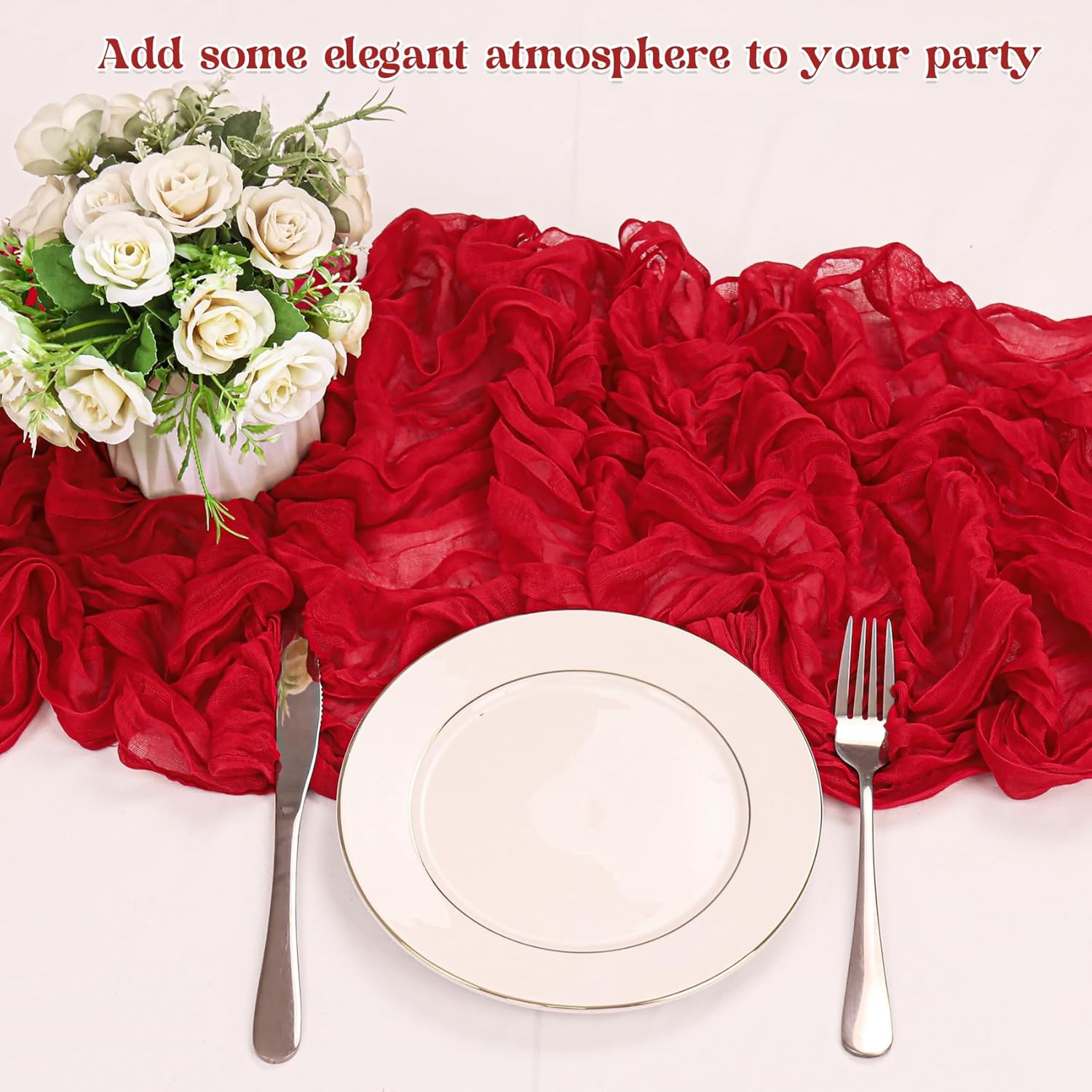 1.8/3/4M Long Red Table Runner – обзор и цена Christmas Table Runner