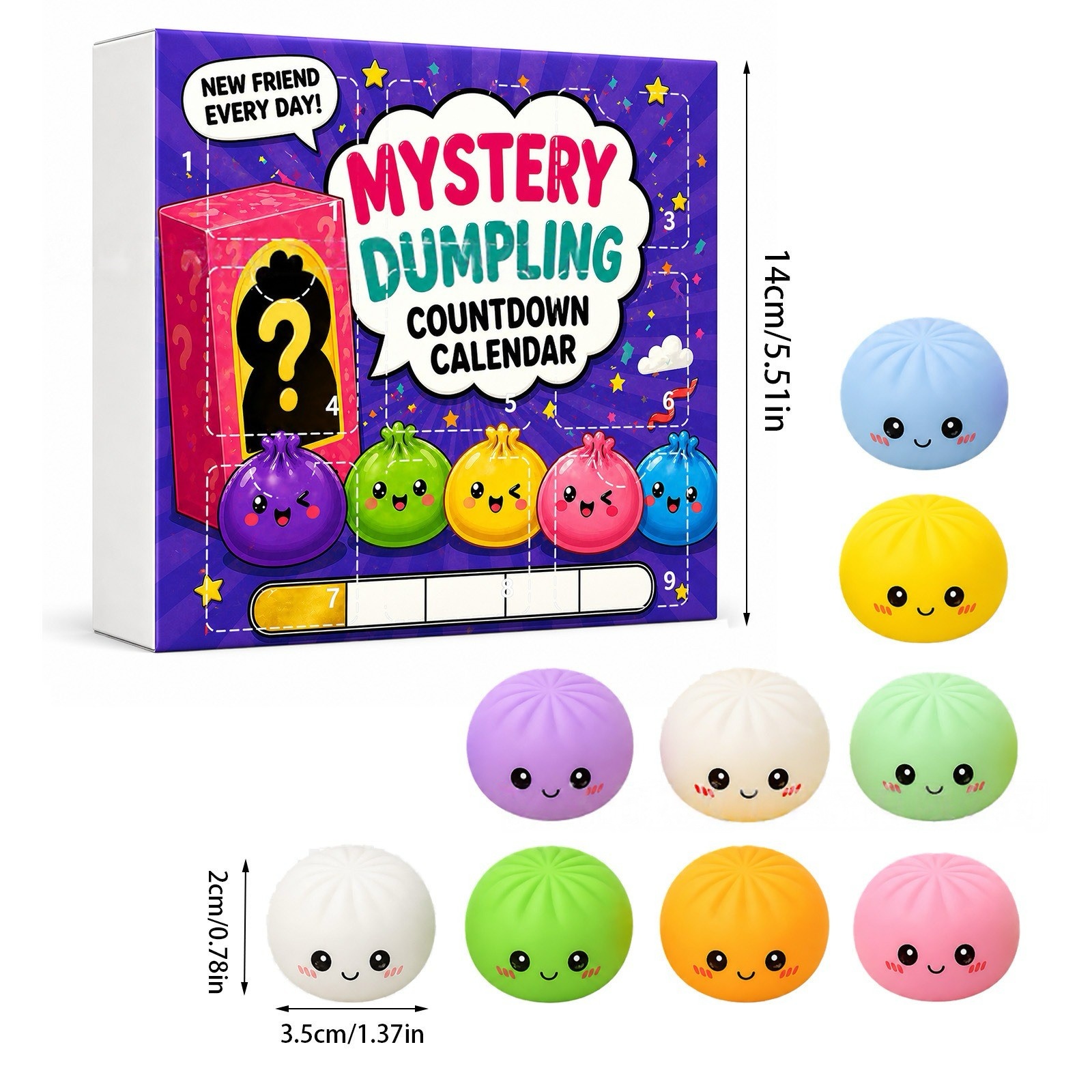 Kawaii Squishy Dumpling Advent – обзор и цена Advent Calendar Gift
