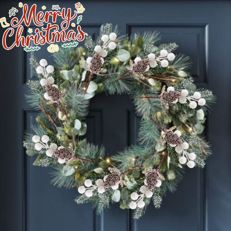 Christmas Artificial White Ber – обзор и цена Christmas Wreath Fake