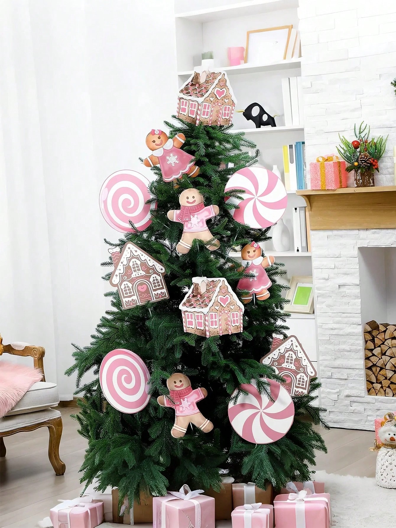 2/6Pcs Large Pink Candy Ginger – обзор и цена Star Tree Topper