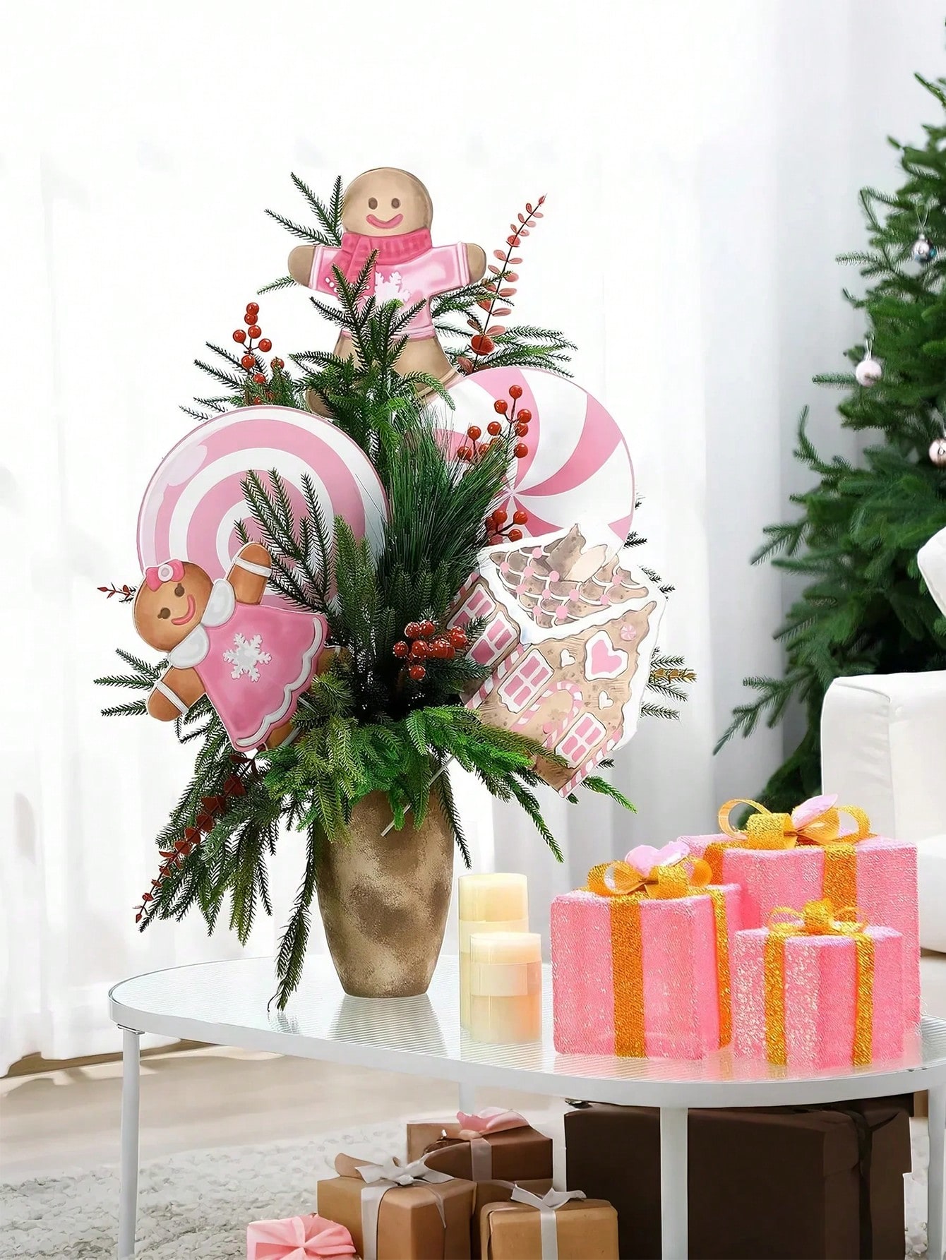 2/6Pcs Large Pink Candy Ginger – обзор и цена Star Tree Topper