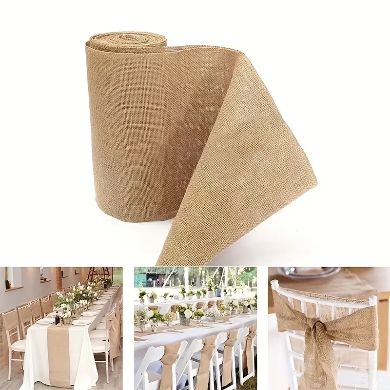 New Desig Beige Burlap Roll 30 – обзор и цена Christmas Table Runner