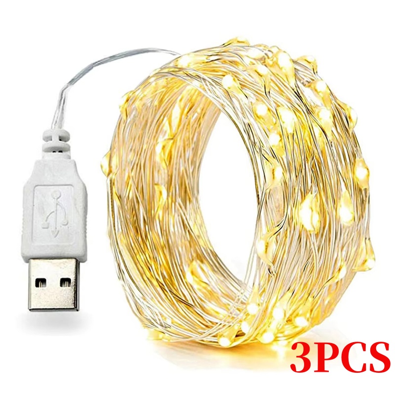 3PCS 5/10/20M Copper Wire LED  – обзор и цена Led Fairy String Lights