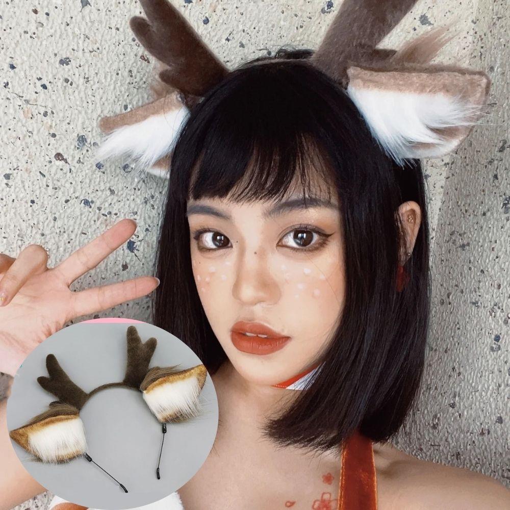 Handmade Animal Fur Antler Hea – обзор и цена Reindeer Antlers Headband